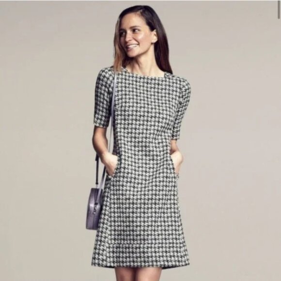 MM LaFleur Emily Dress in Modern Houndstooth 4 - Picture 1 of 13